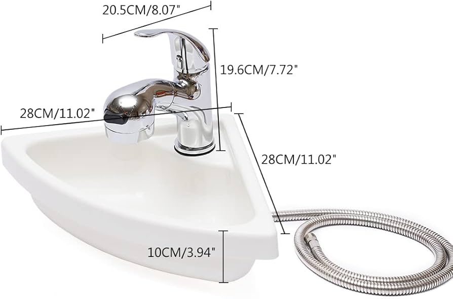 rv corner sink