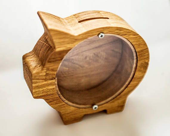 wooden coin banks