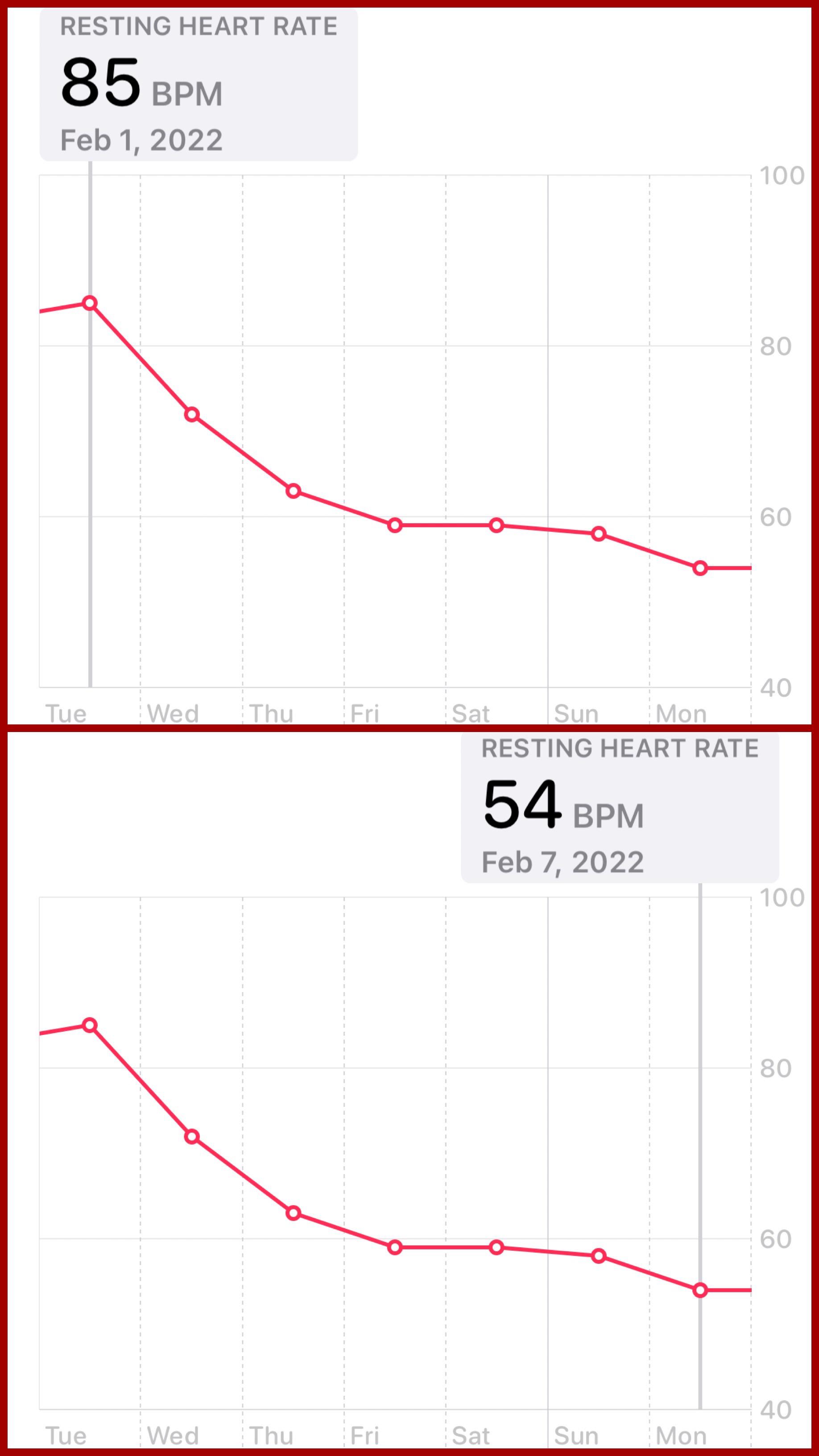 is 54bpm good