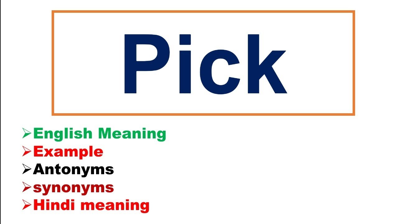 pick synonym