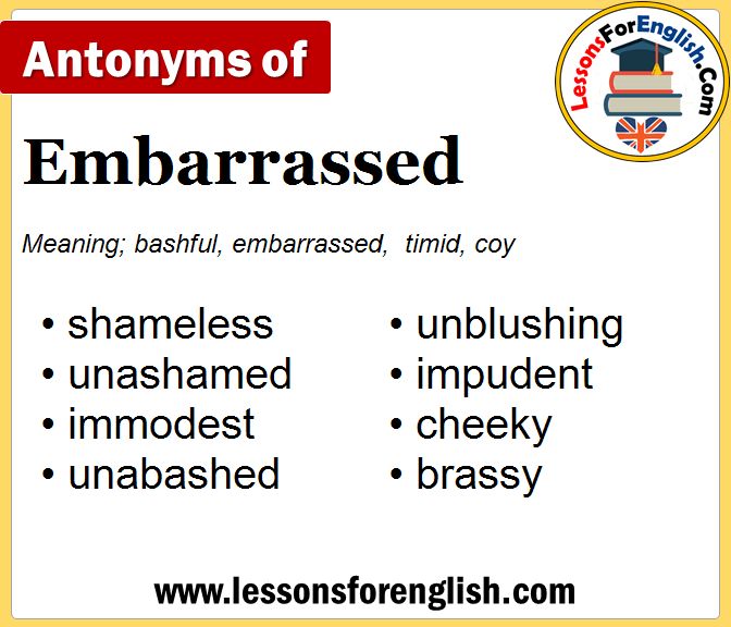 synonym for embarrassed