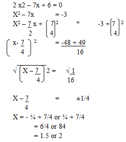 2x2 7x 6 0