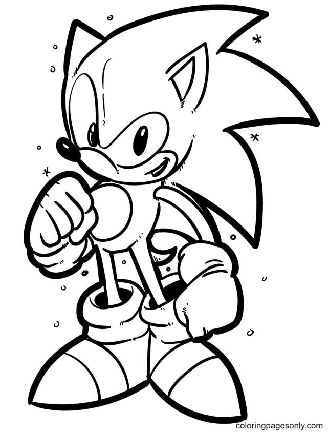 sonic coloring pictures to print