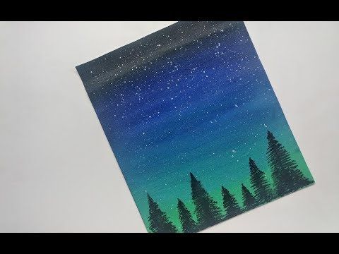 night sky easy painting