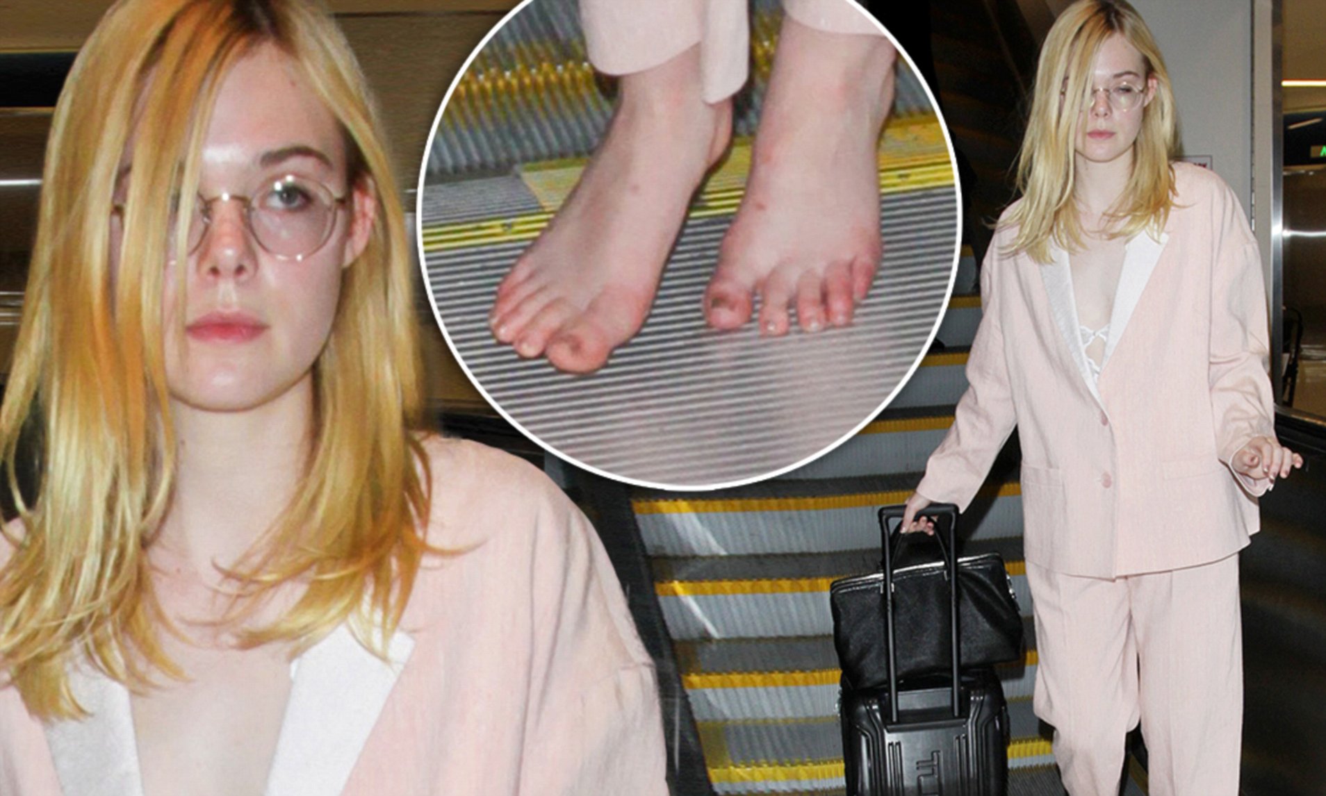 elle fanning feet