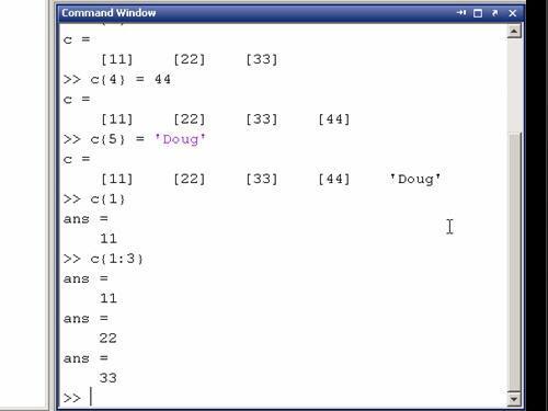 matlab cell