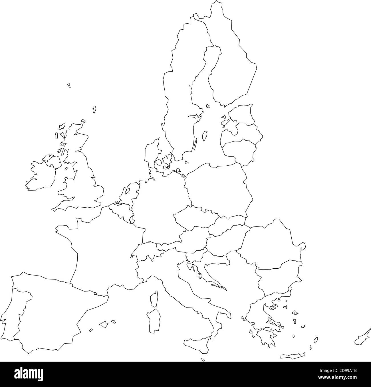 mapa del continente europeo blanco y negro