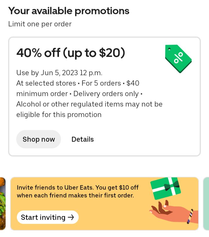 uber eats promo codes canada for existing users