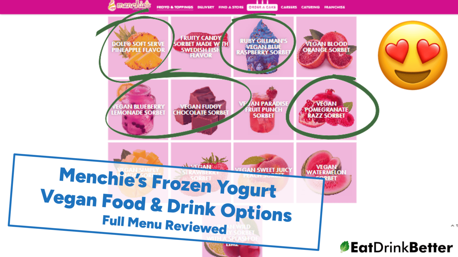 menchies yogurt menu