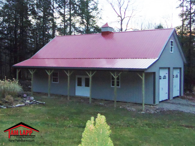 pole barn with porch