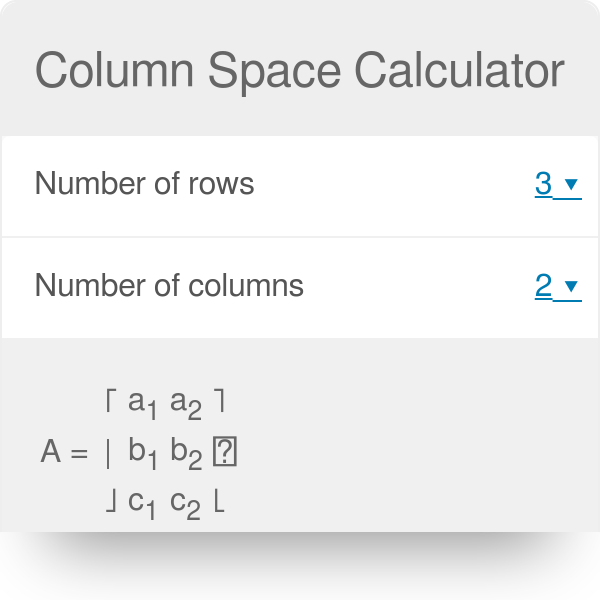 row space calculator