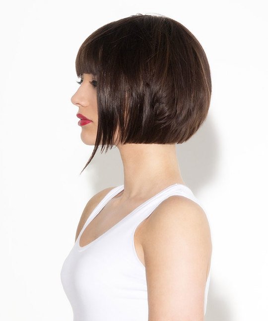 undercut bob with fringe