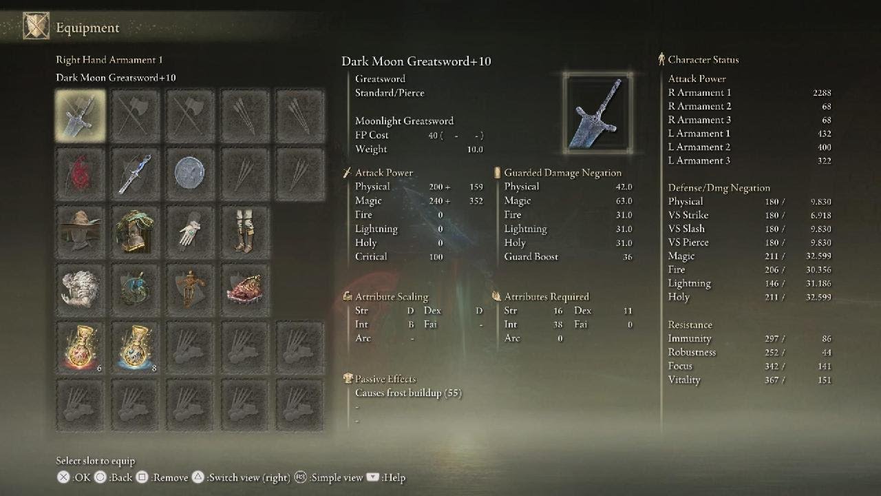 darkmoon greatsword build