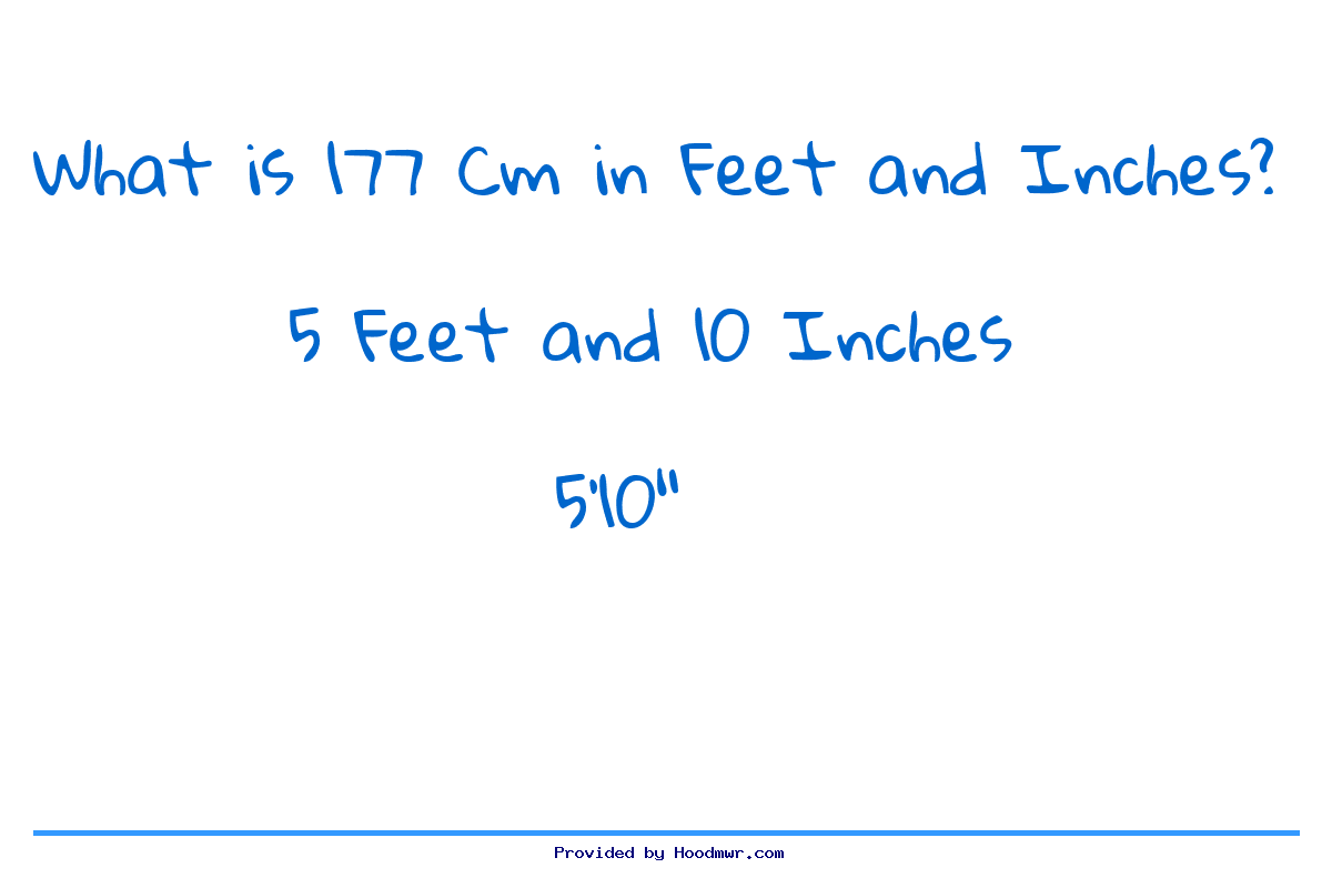 how much is 177cm in feet