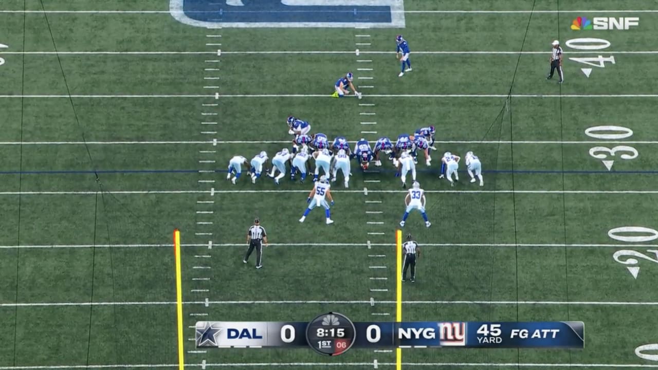 ny giants vs dallas cowboys score