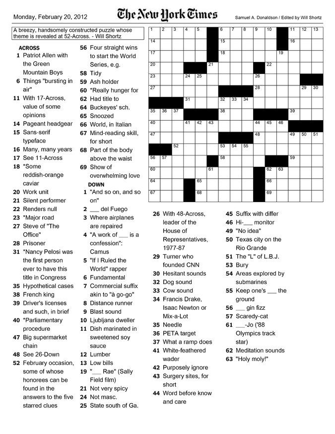 remarkable thing crossword