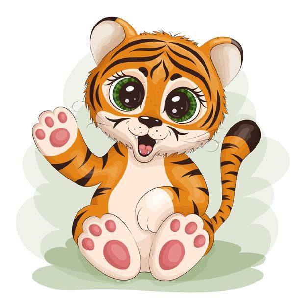 cute tiger vector