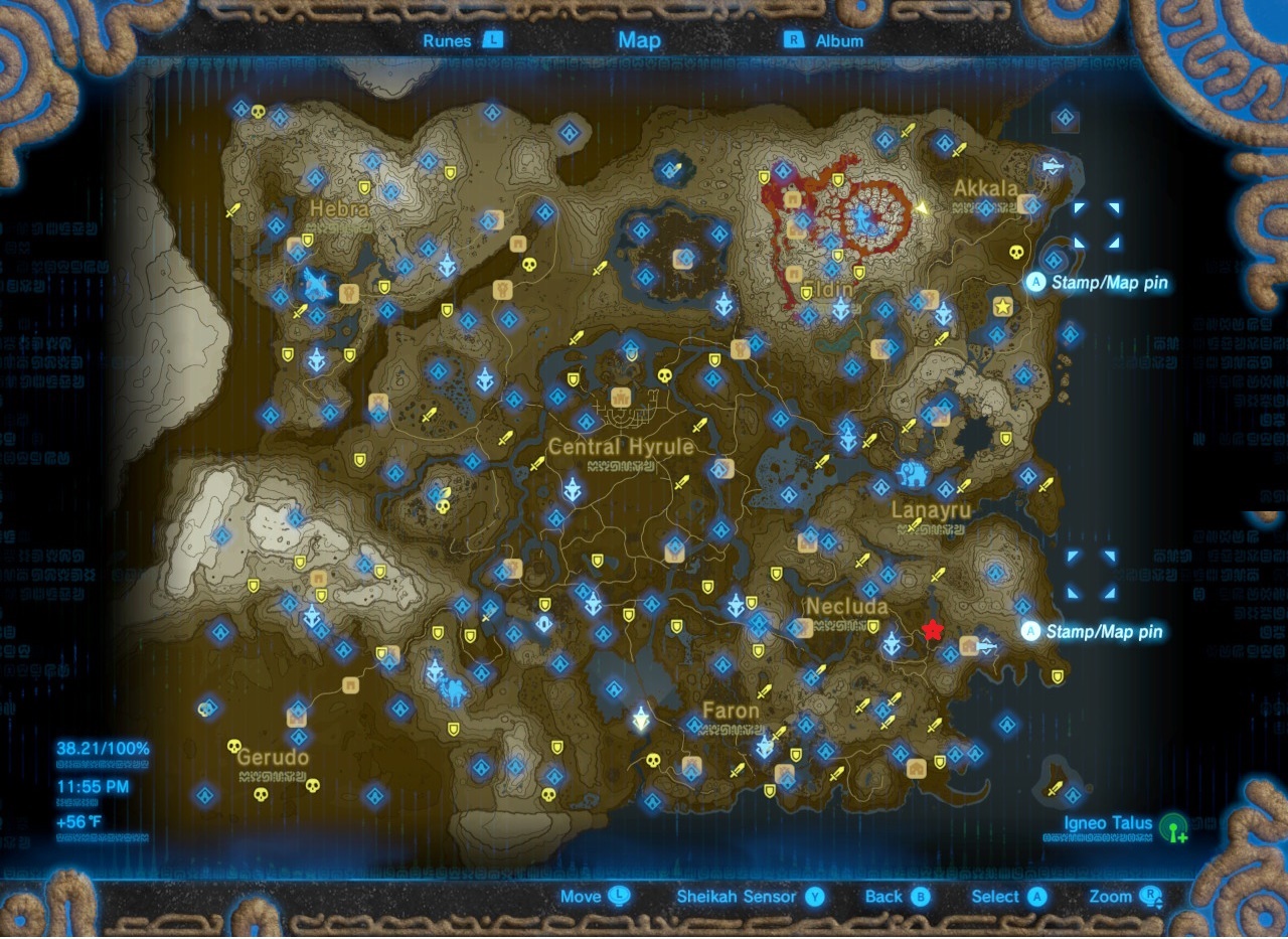 botw talus locations map