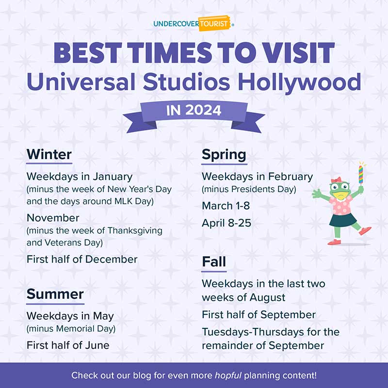 least crowded days at universal studios hollywood