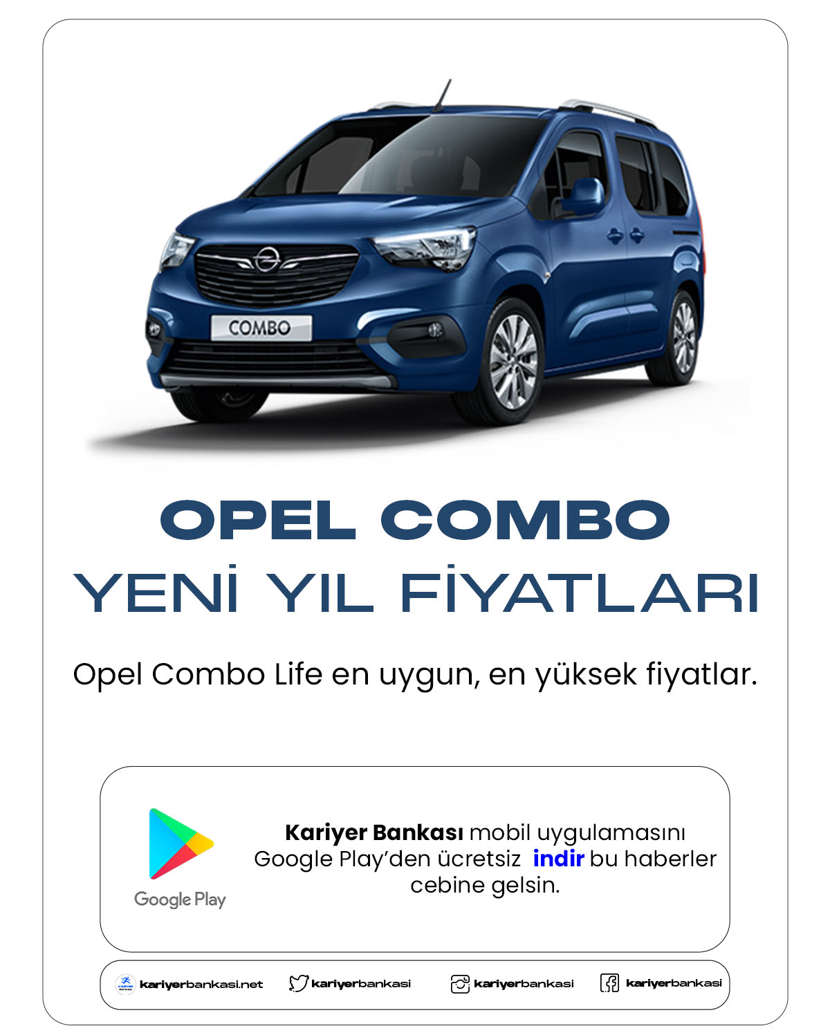 opel combo 2023 fiyat listesi