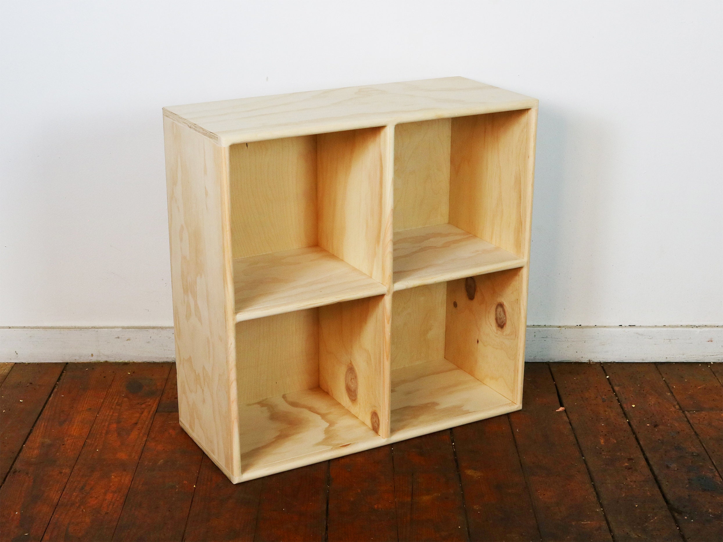 wooden cube shelves
