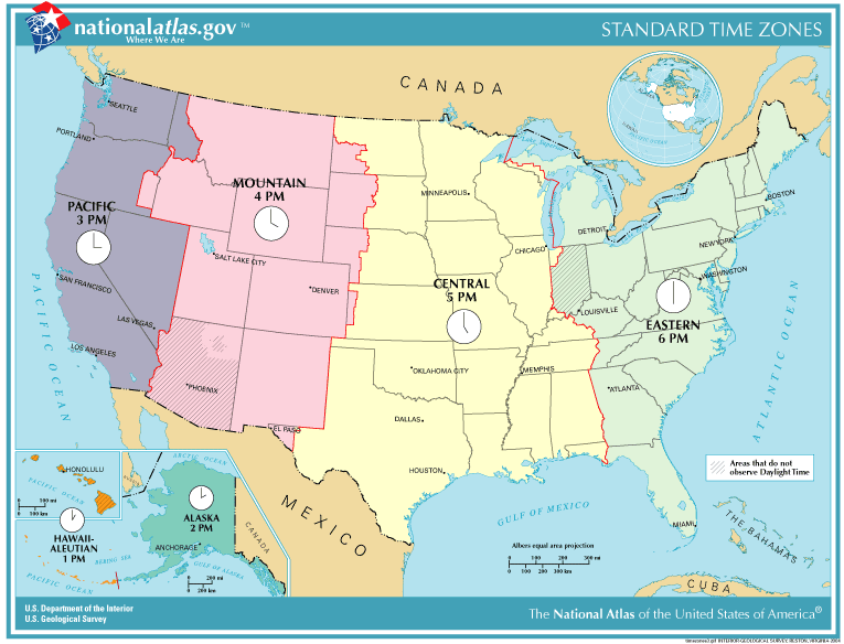 time zone pacific standard time