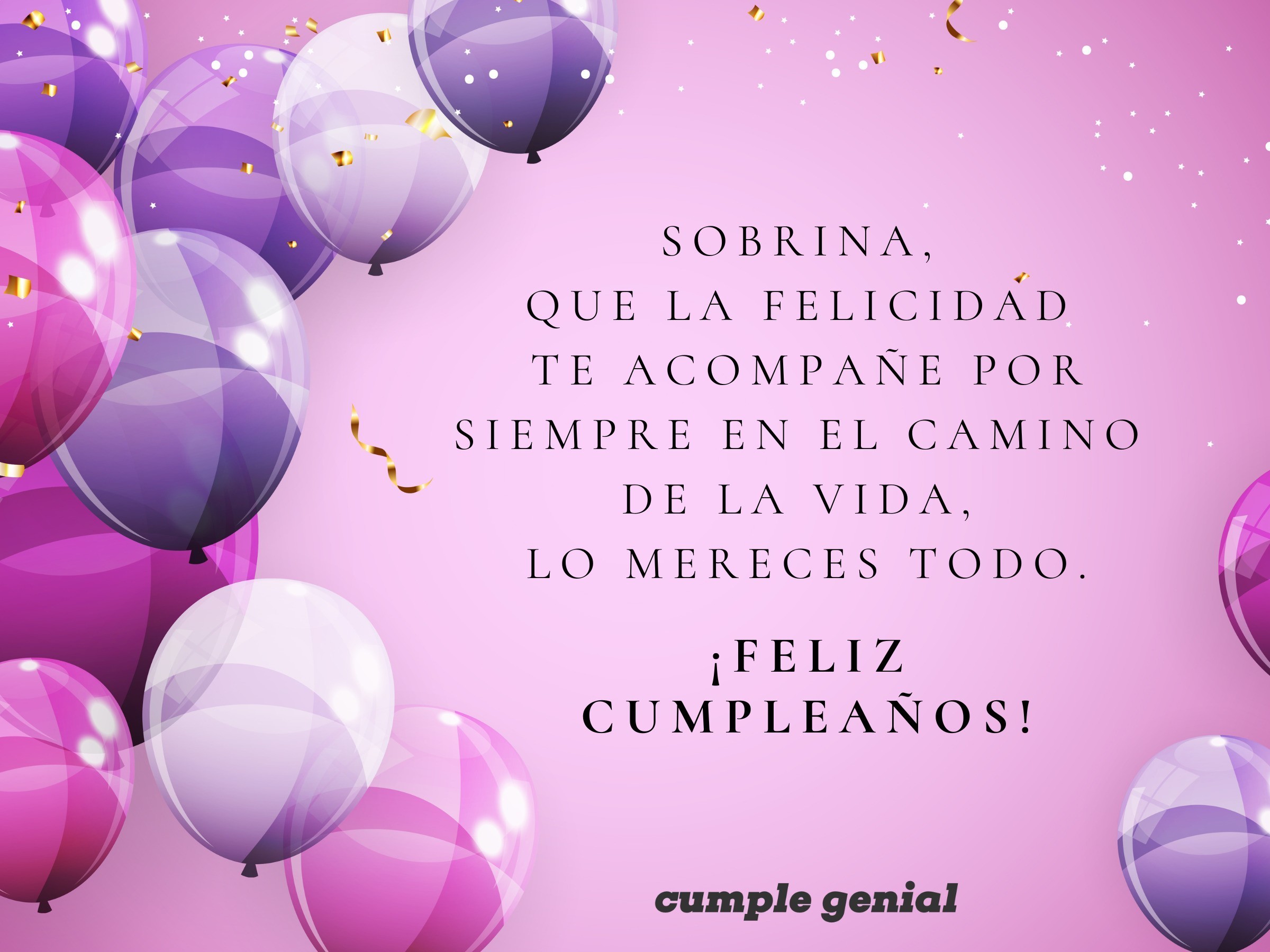 feliz cumple sobrina querida