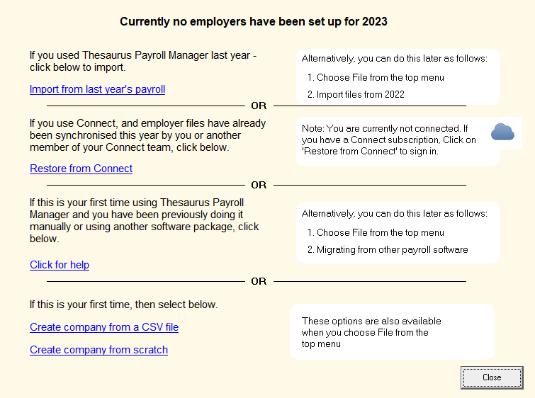 set up thesaurus