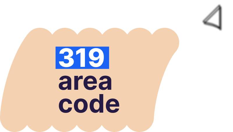 319 phone area code