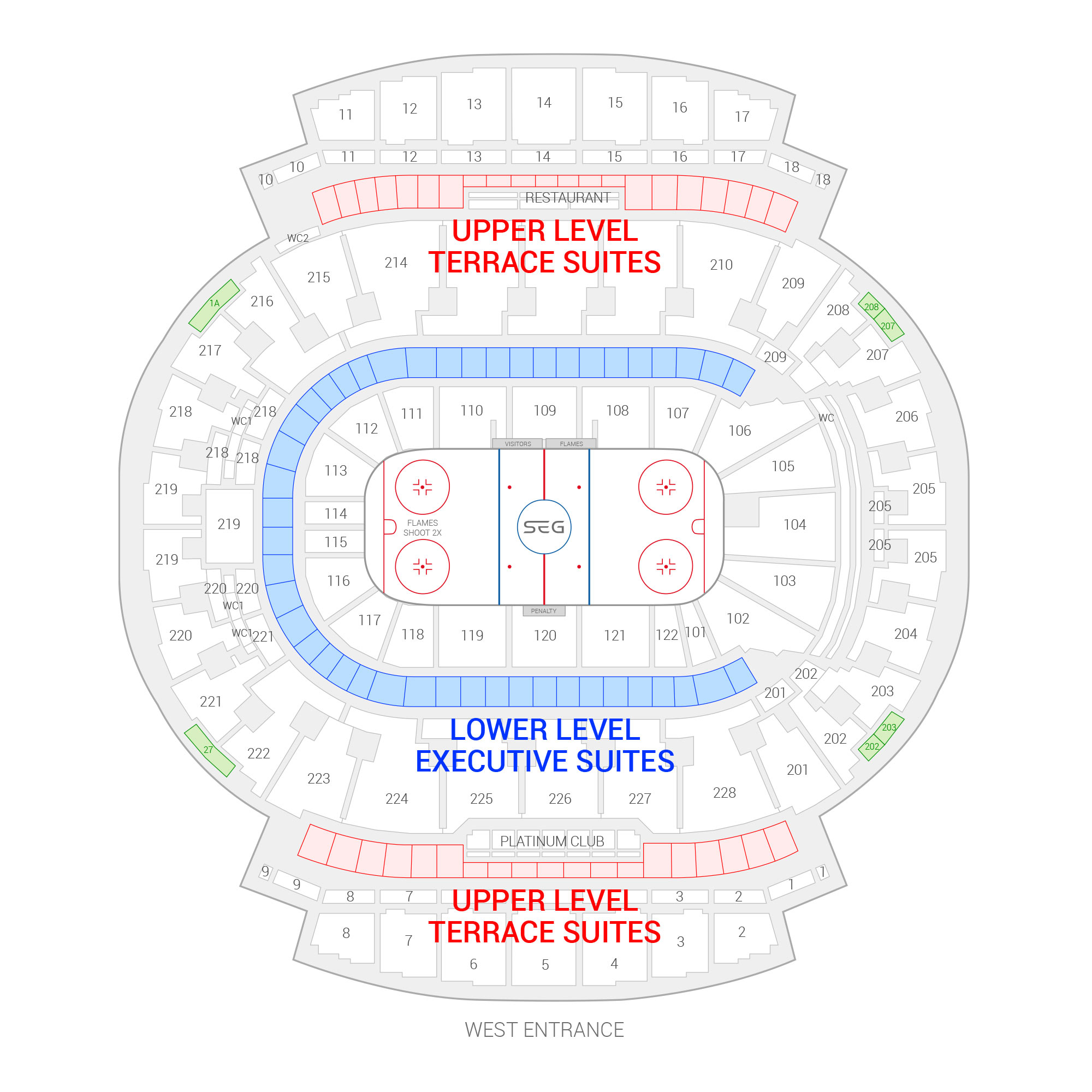 saddledome seating map