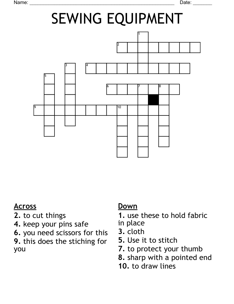 dressmaking crossword clue