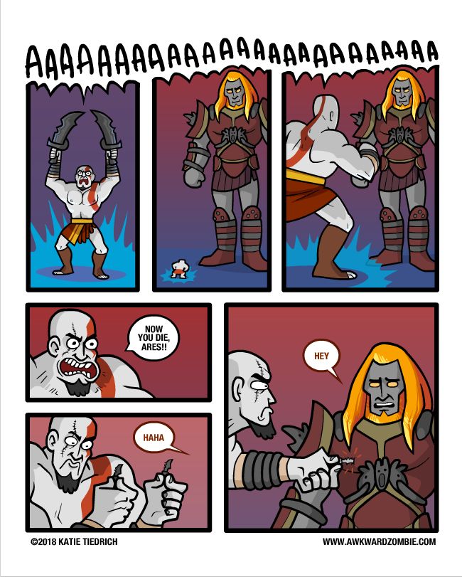 god of war funny comics