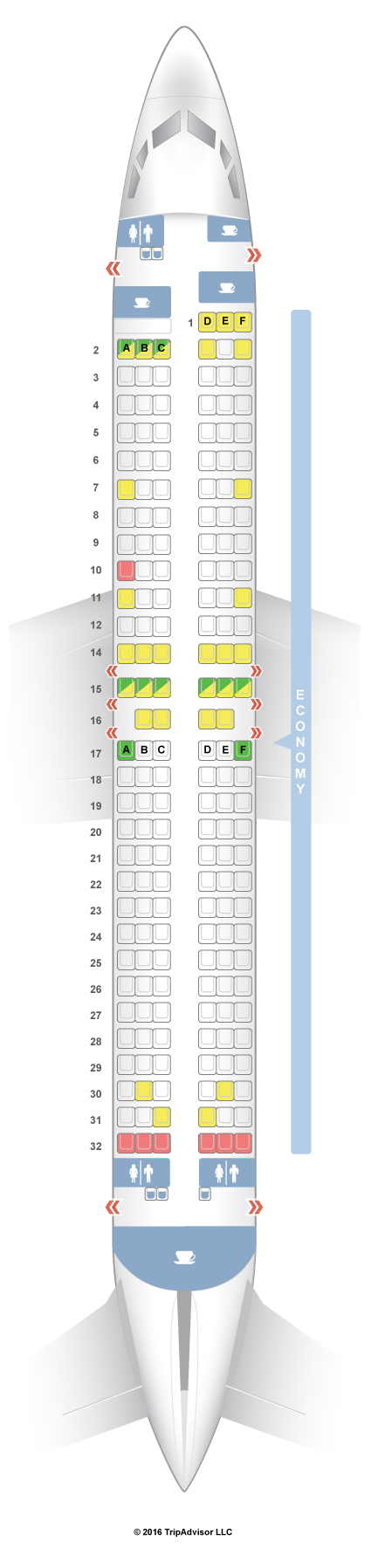 seat configuration boeing 737-800