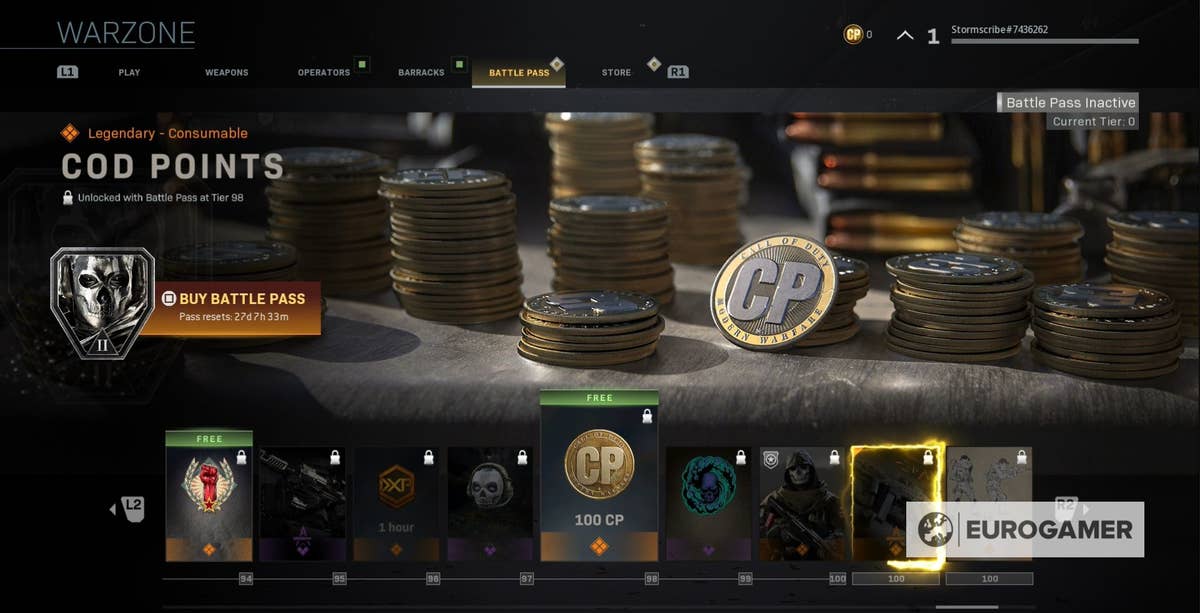 how to get free cod points