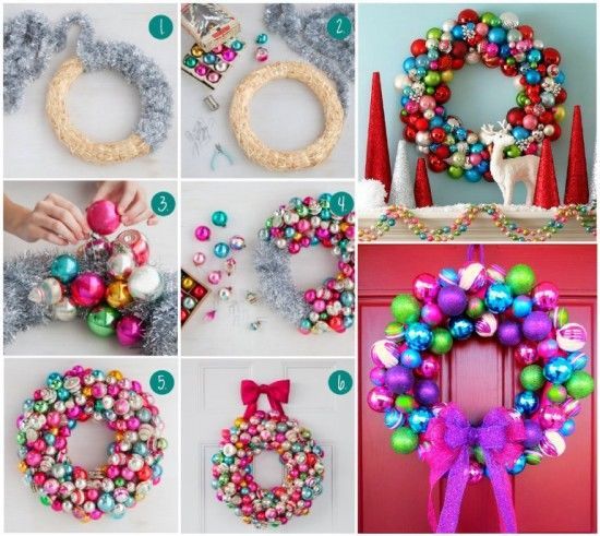 diy bauble wreath