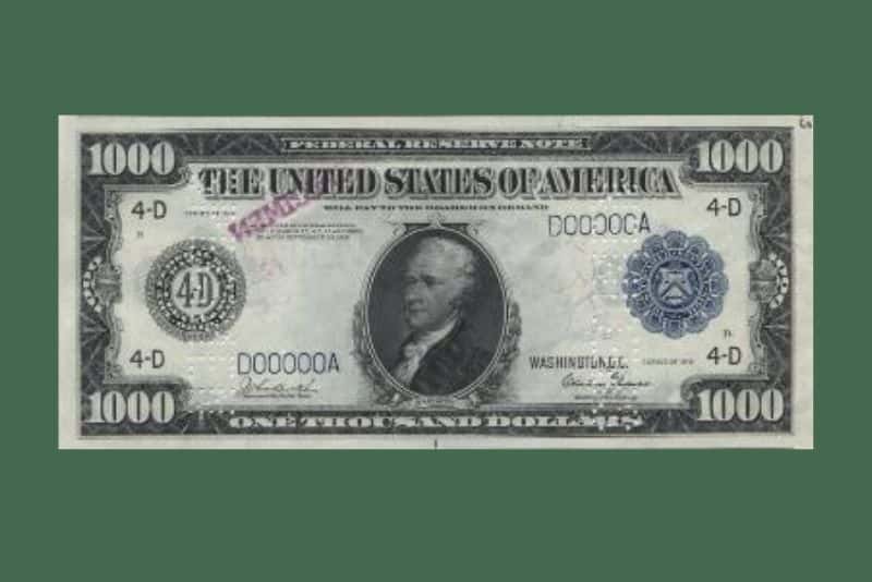 1 thousand dollar bill