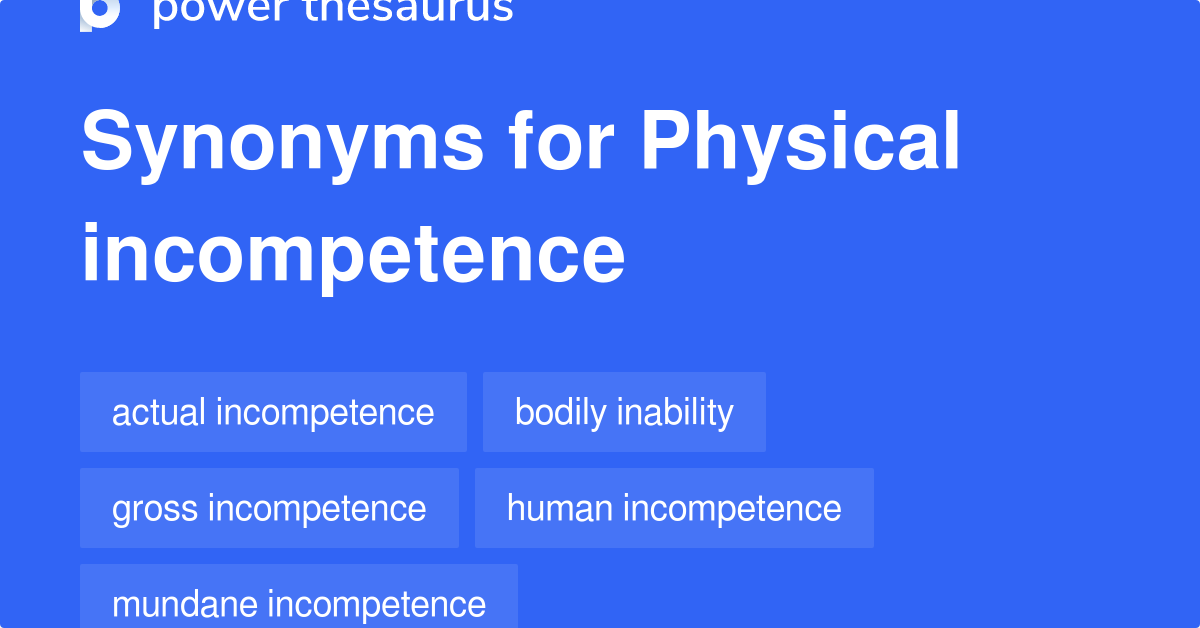 synonym for incompetence