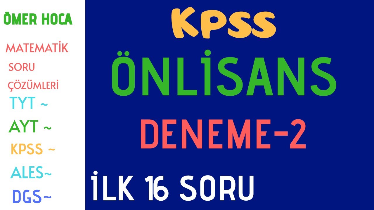 kpss önlisans 2020 deneme çöz