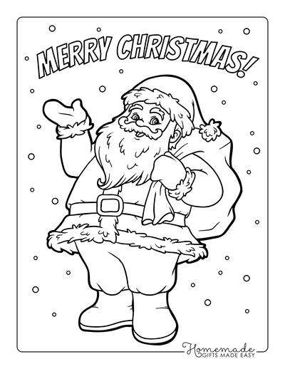 free printable santa claus coloring pages