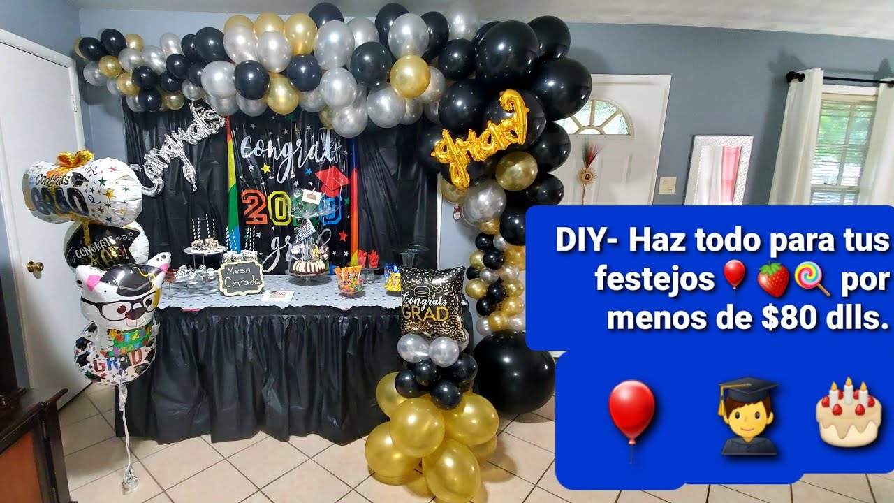 mesa de dulces con globos