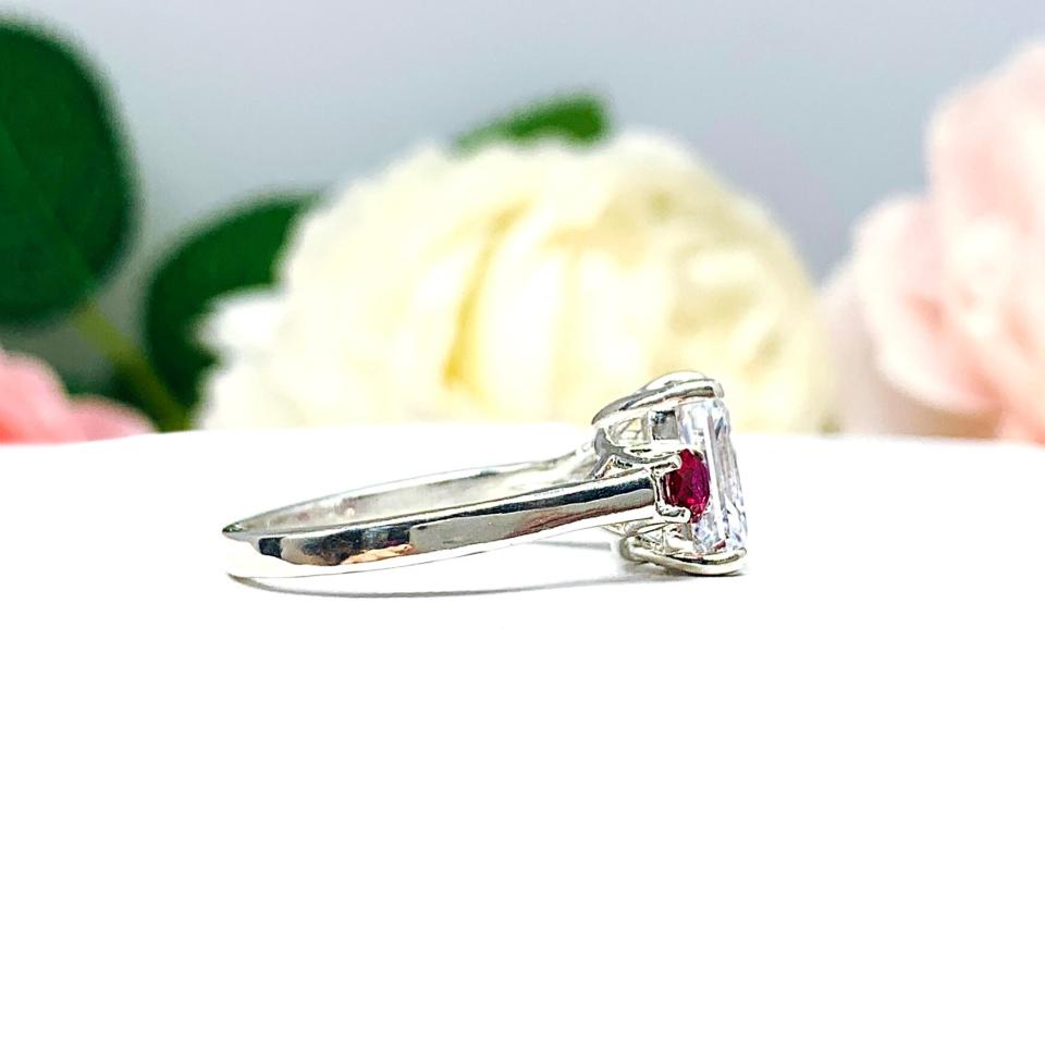 engagement rings with ruby accents