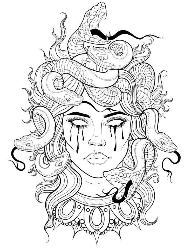 medusa tattoo boceto