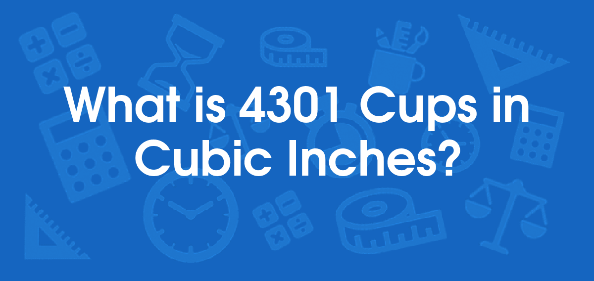 cups to cubic inches
