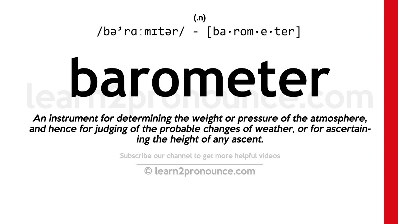 barometer pronunciation