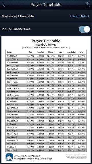 istanbul prayer times