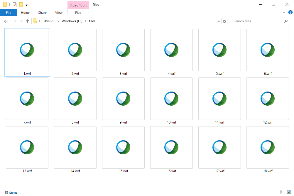 how to play wrf file