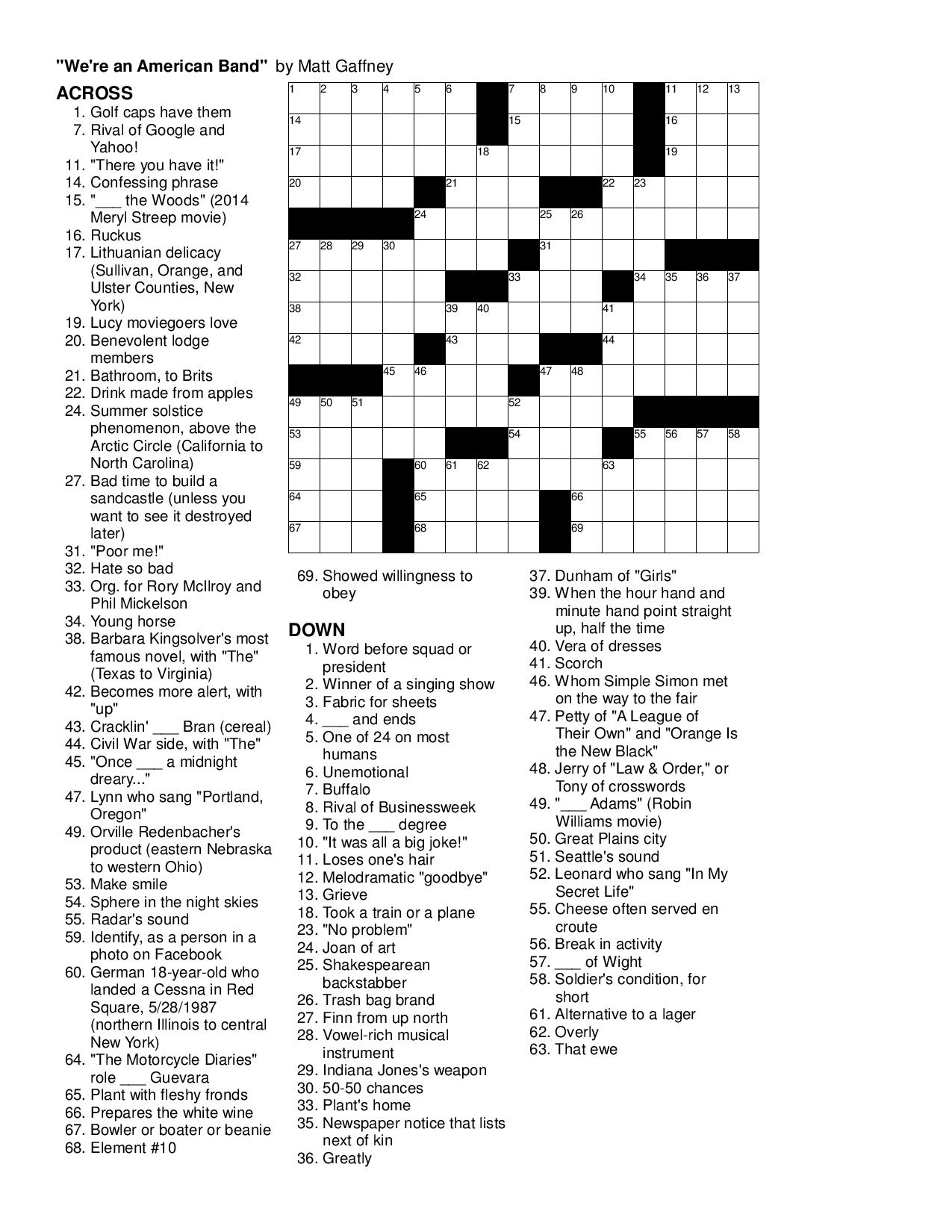 frank longo crossword puzzles