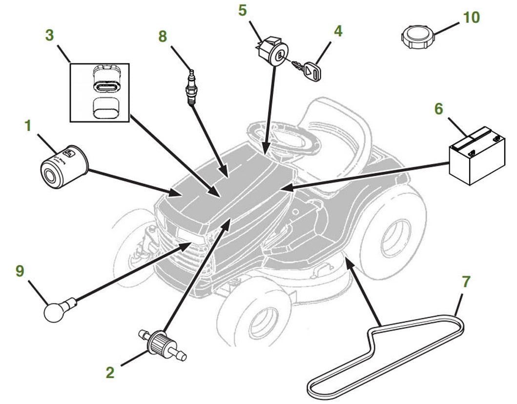 john deere lawn tractor parts