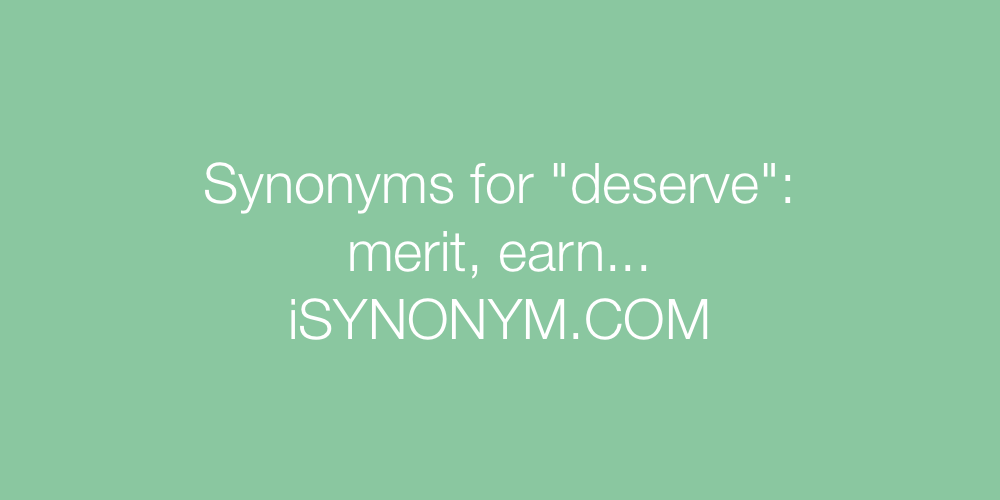 deserve synonym