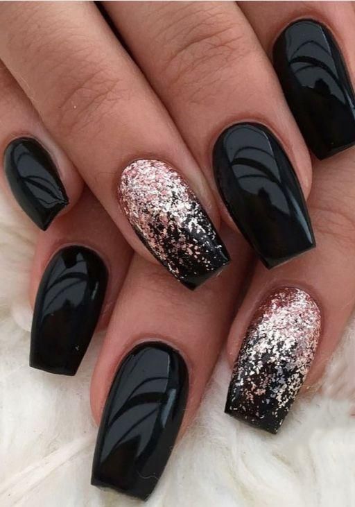 black gel nails ideas